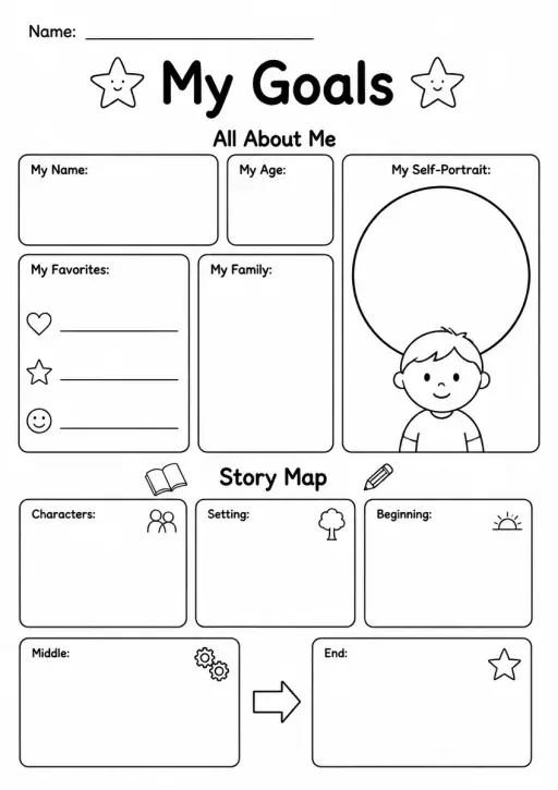 My Goals Graphic Organizer — Kindergarten