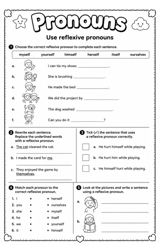 Use reflexive pronouns