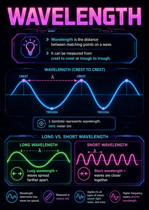 Wavelength Waves Infographic