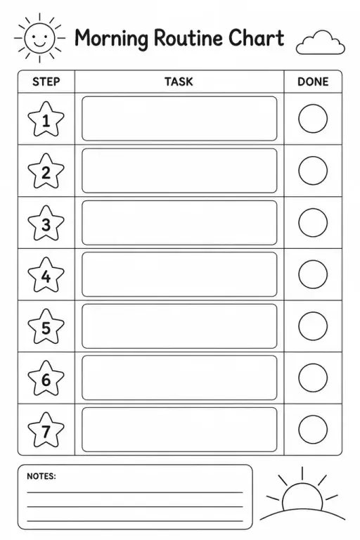 Morning Routine Chart