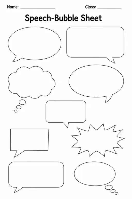 Speech-Bubble Sheet