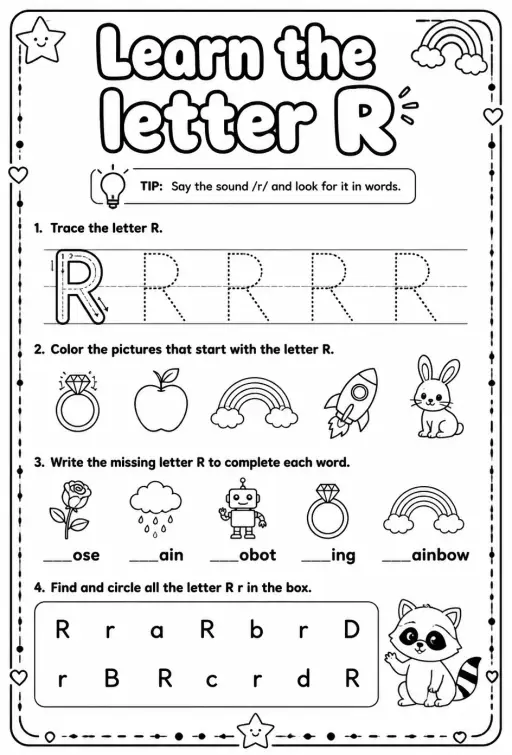 Learn the letter R
