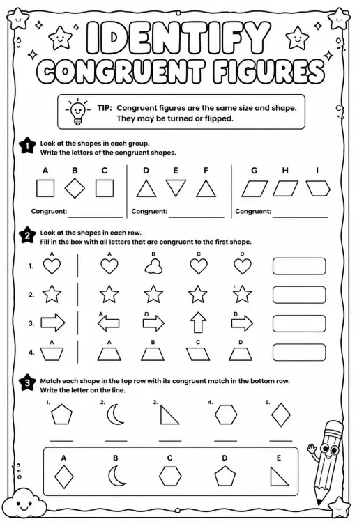 Identify congruent figures