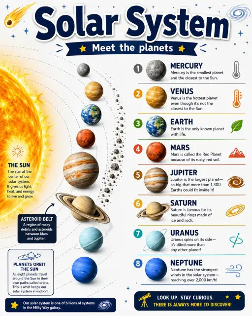 Solar System Infographic