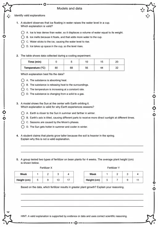 Identify valid explanations