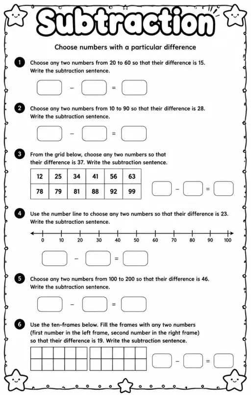 Choose numbers with a particular difference