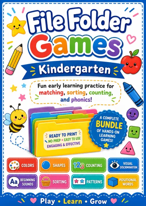 File Folder Games Worksheet Pack