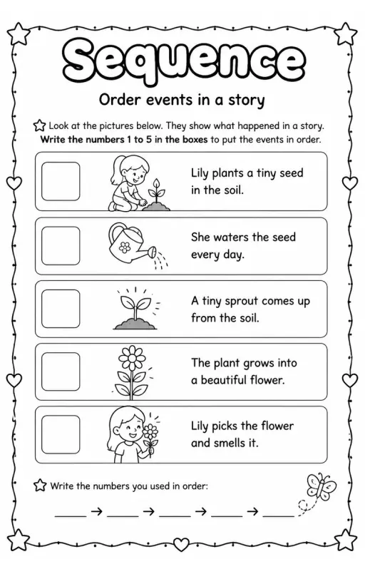 Order events in a story