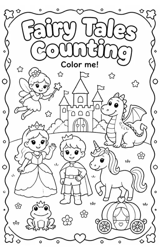 Counting Coloring Pages Pack 1