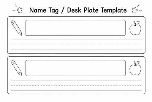 Name Tag / Desk Plate Template