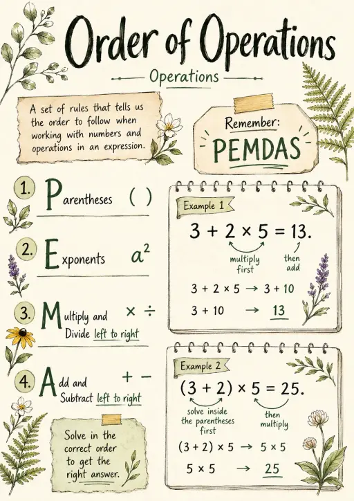Order of Operations Infographic
