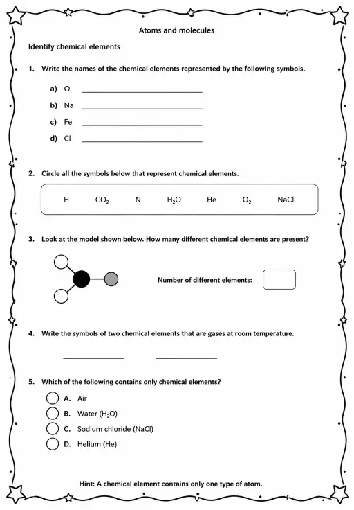 Identify chemical elements