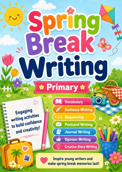 Spring Break Writing Worksheet Pack