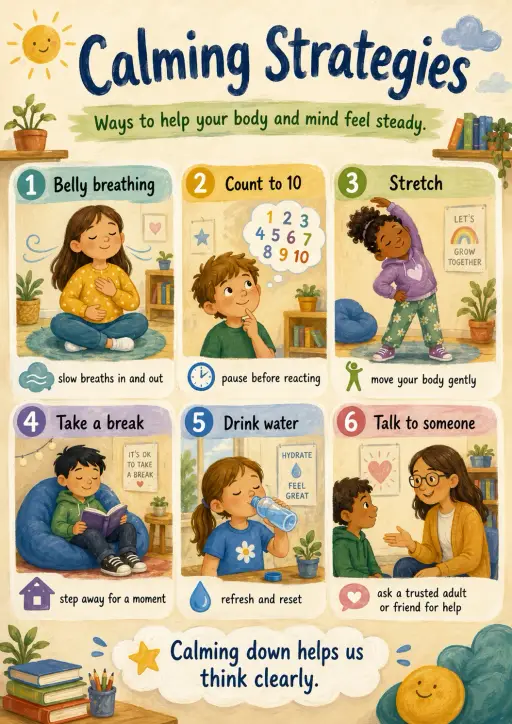 Calming Strategies Emotions Infographic