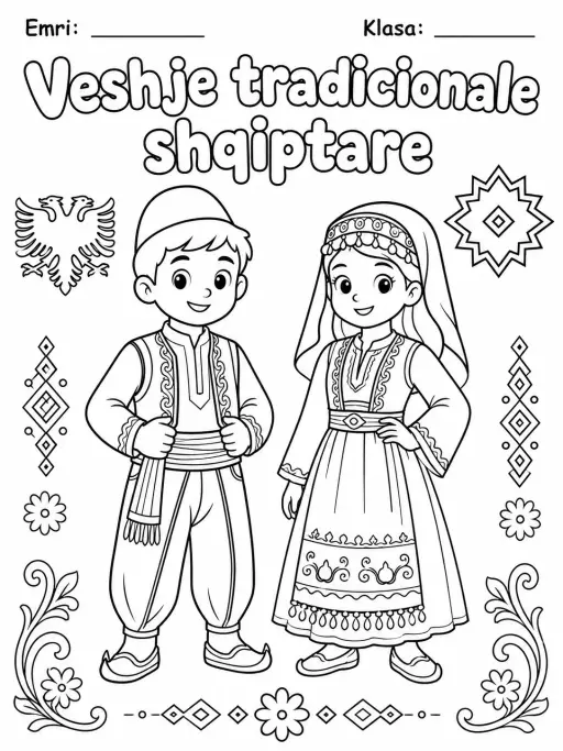 Veshje tradicionale shqiptare - Faqe ngjyrosjeje