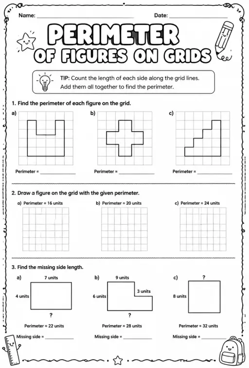 Perimeter of figures on grids