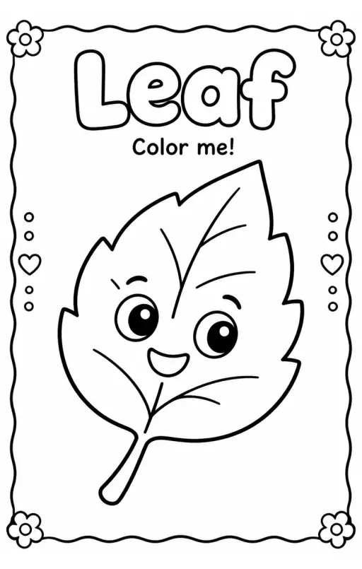 Leaf Coloring Pages