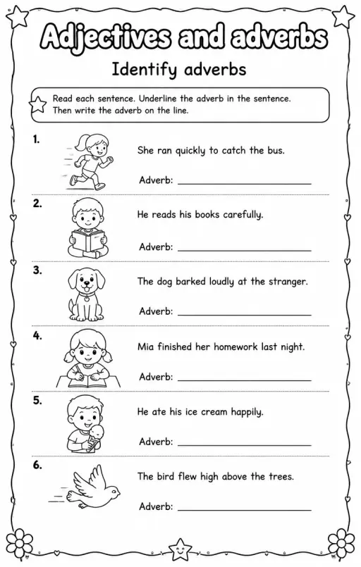 Identify adverbs