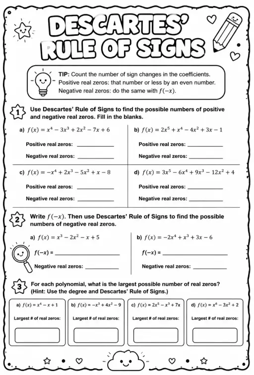 Descartes' Rule of Signs