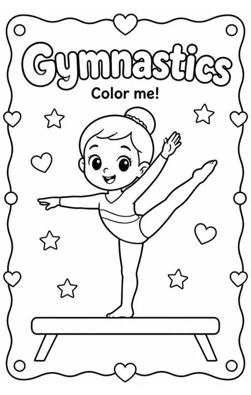 Gymnastics Coloring Pages