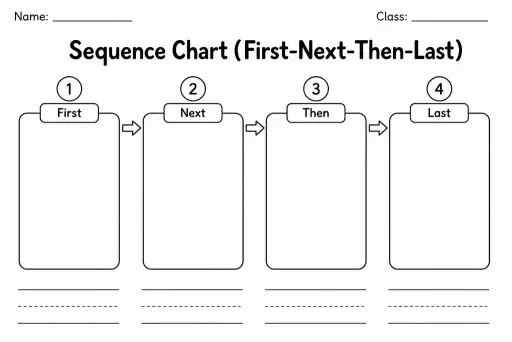 Sequence Chart (First-Next-Then-Last)