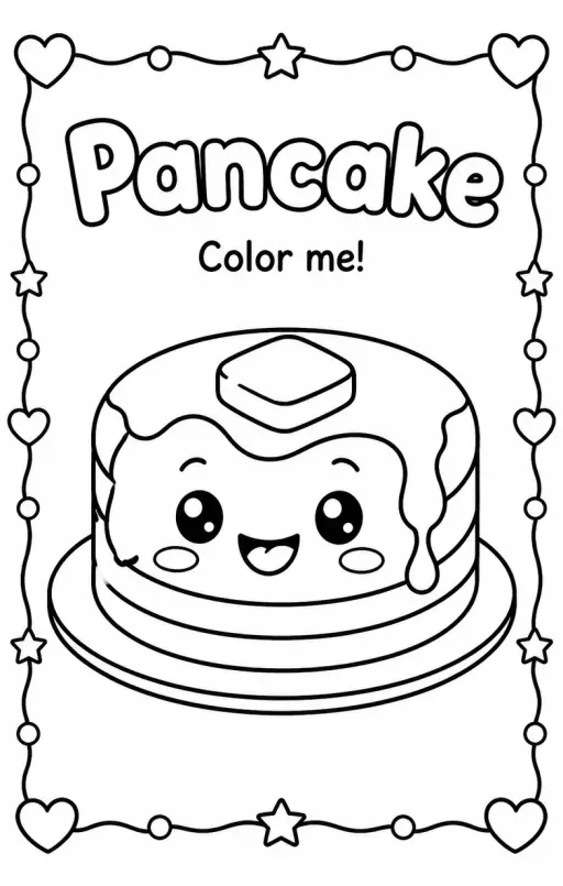 Pancake Coloring Pages