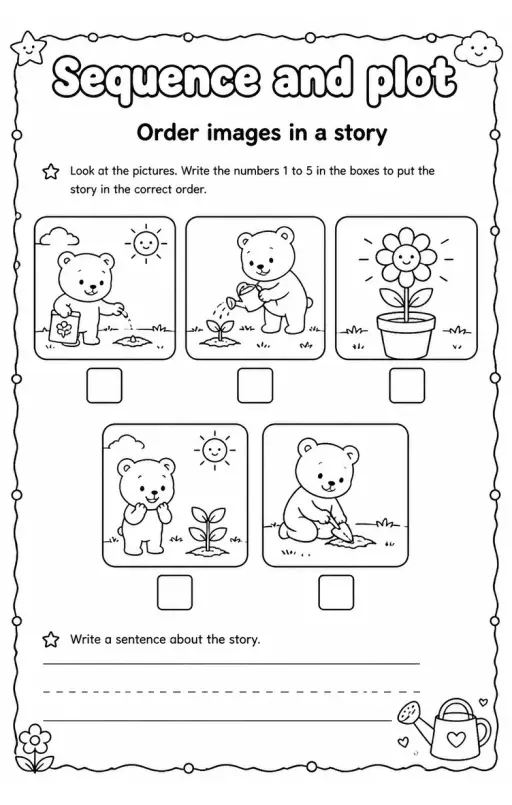 Order images in a story