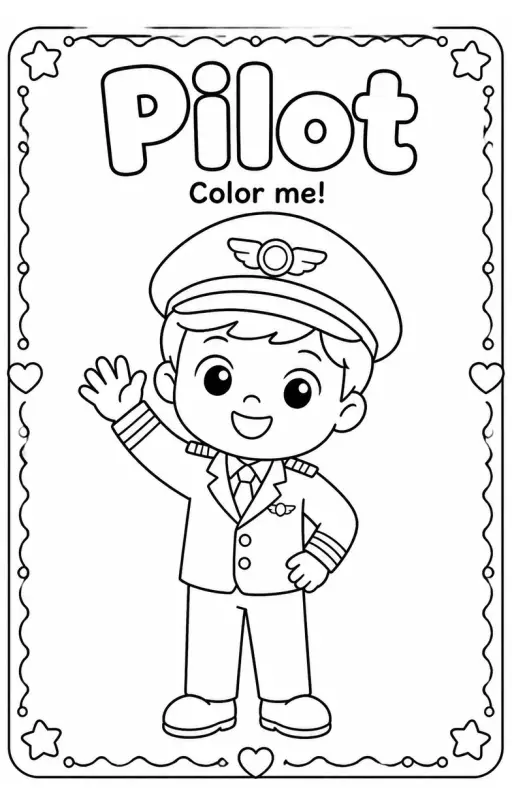 Pilot Coloring Pages