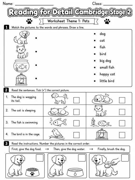 Reading for Detail Cambridge Stage 2