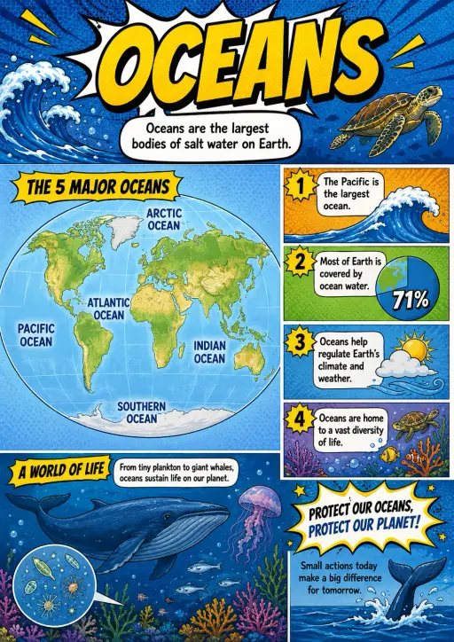 Oceans Geography Infographic