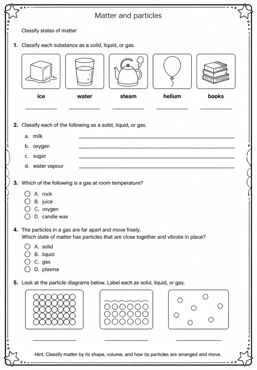 Classify states of matter