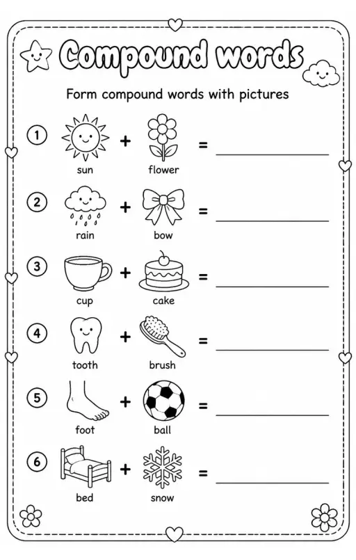 Form compound words with pictures