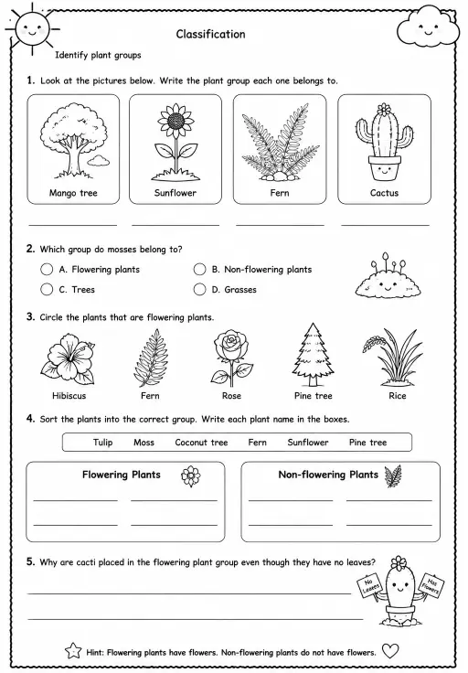Identify plant groups