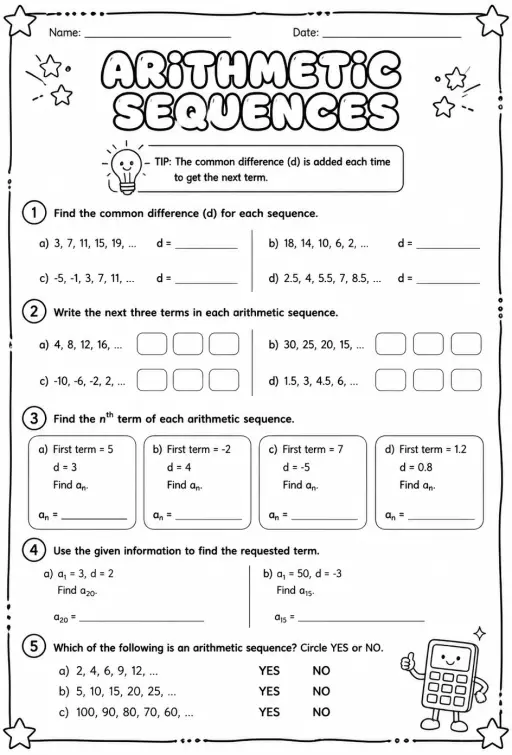 Arithmetic sequences