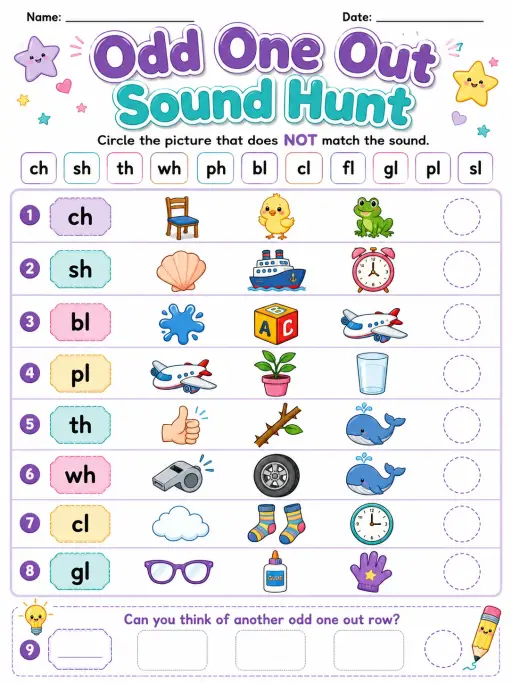 Odd One Out Sound Hunt