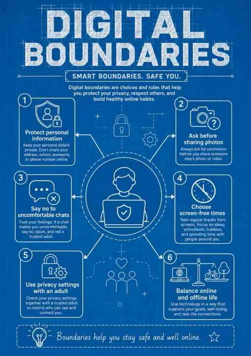 Digital Boundaries Digital Wellbeing Infographic