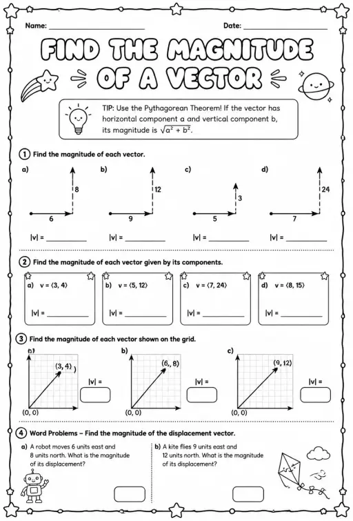 Find the magnitude of a vector