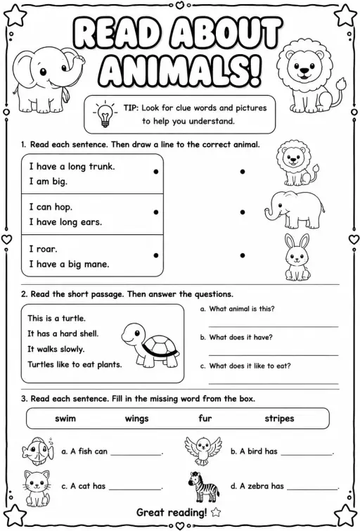 Read about animals