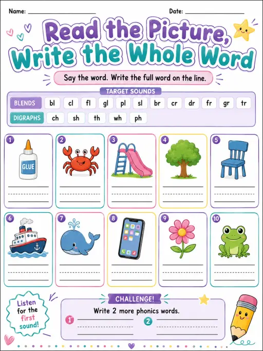 Read the Picture, Write the Whole Word