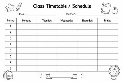 Class Timetable / Schedule