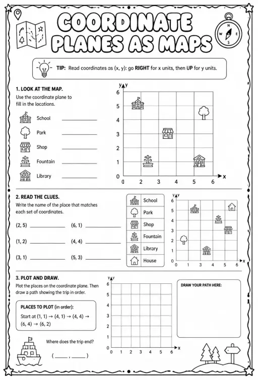 Coordinate planes as maps