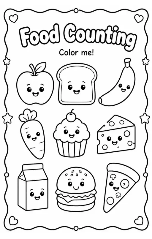 Counting Coloring Pages Pack 2