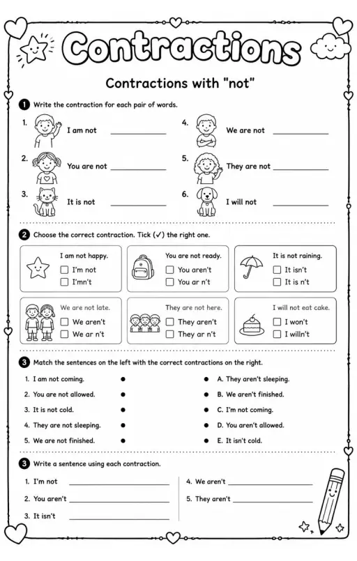 Contractions with "not"