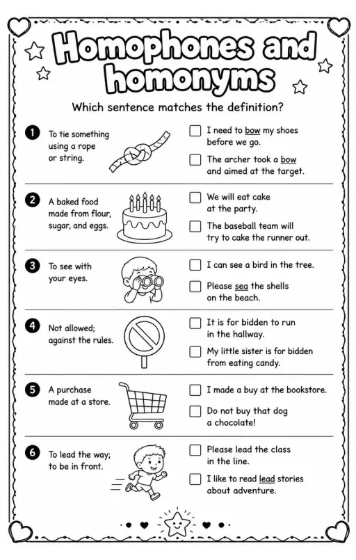 Which sentence matches the definition?