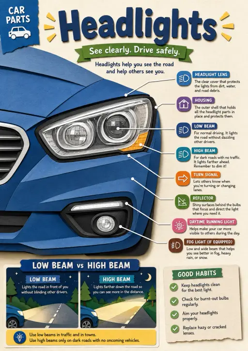 Car Parts Infographic