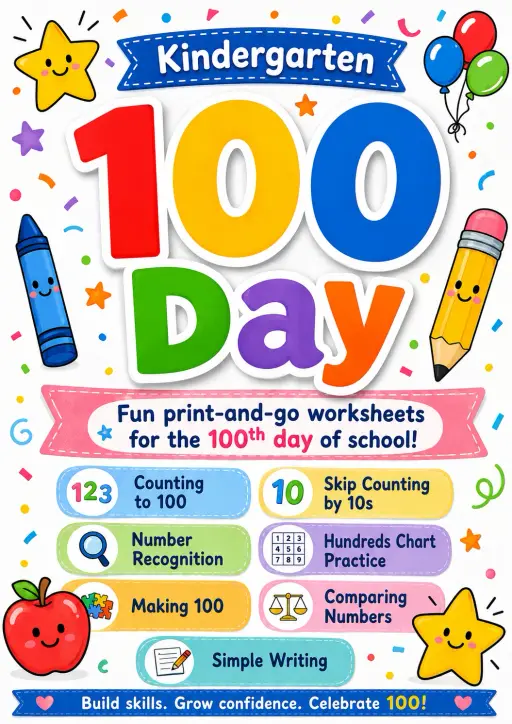 100 Day Worksheet Pack