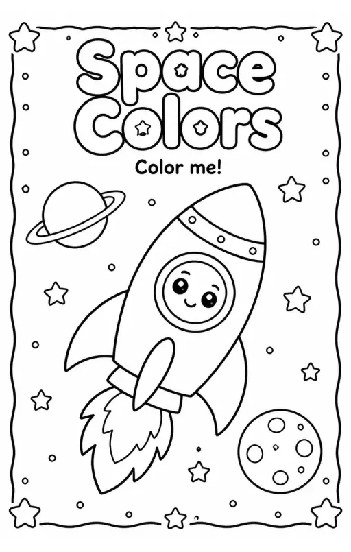 Space Colors Coloring Page