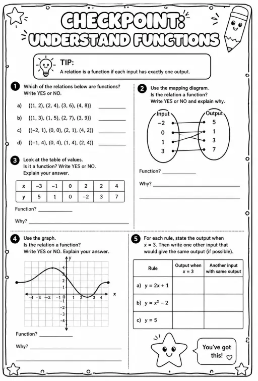 Checkpoint: Understand functions