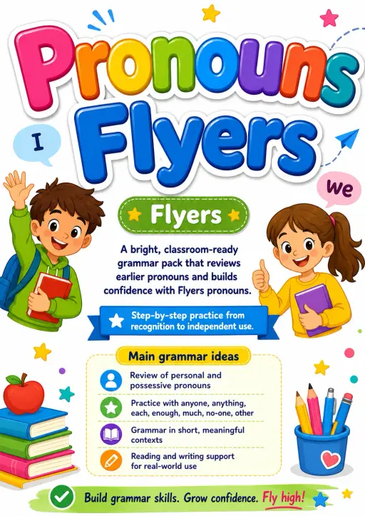 Pronouns Flyers Grammar Worksheet Pack