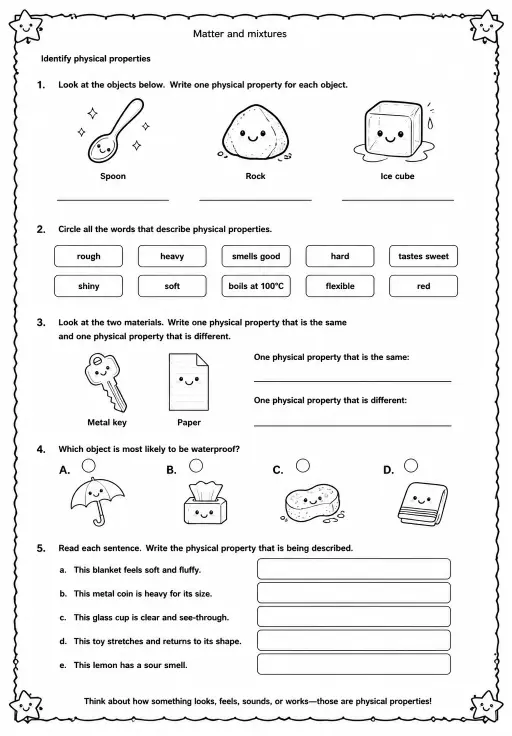 Identify physical properties